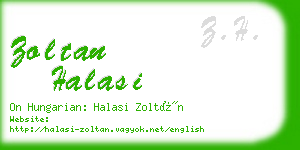 zoltan halasi business card